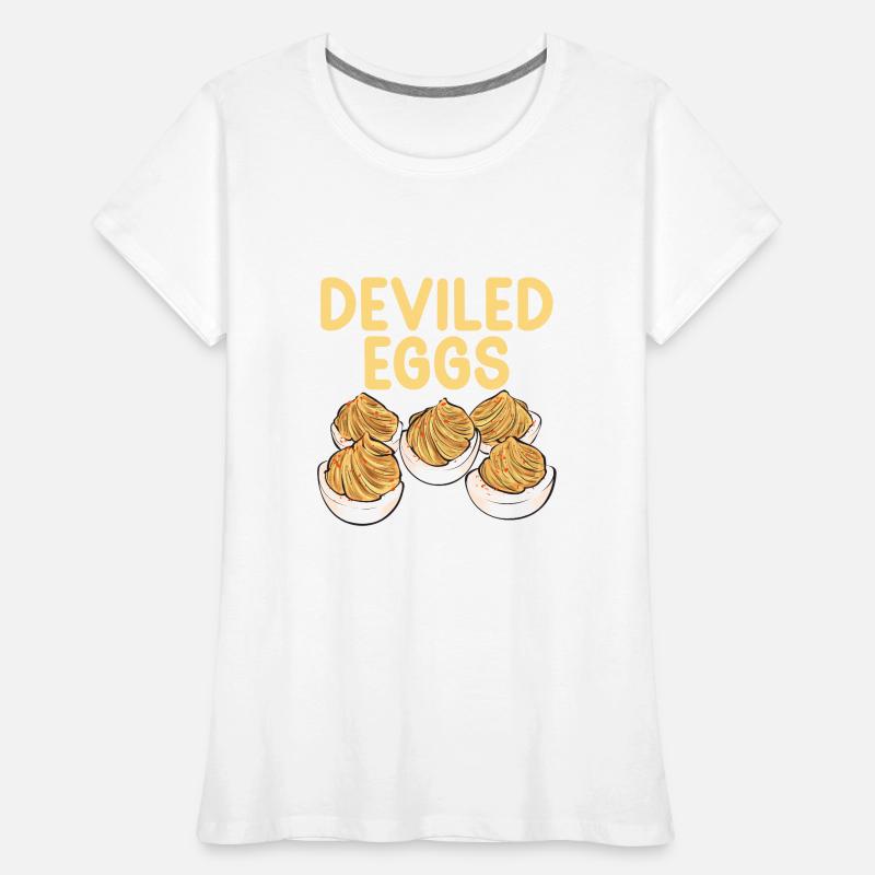 Gefüllte Eier Deviled Eggs Frauen Premium Bio T-Shirt