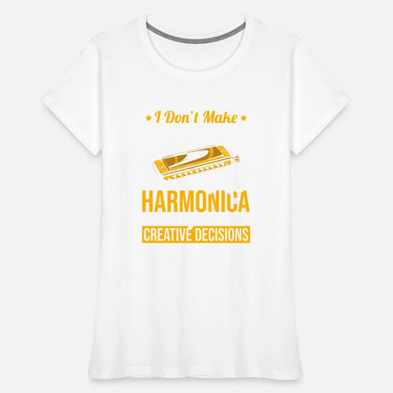 Playing Harmonica Gift Women's Premium Organic T-Shirt