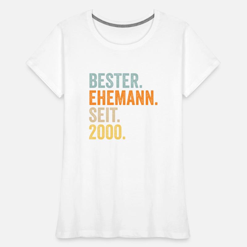 Valentinstag Bester Ehemann Seit 2000 Frauen Premium Bio T-Shirt