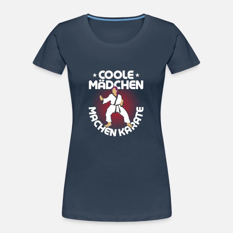 Coole Mädchen machen Karate Training Kampfsport Frauen Premium Bio T-Shirt