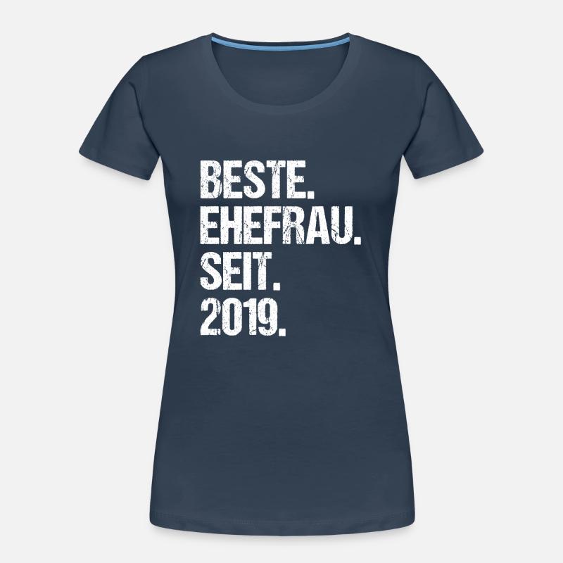 Valentinstag Beste Ehefrau Seit 2019 Frauen Premium Bio T-Shirt