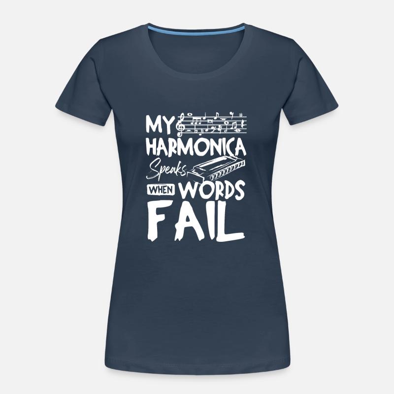 My harmonica speaks when words fail Women's Premium Organic T-Shirt