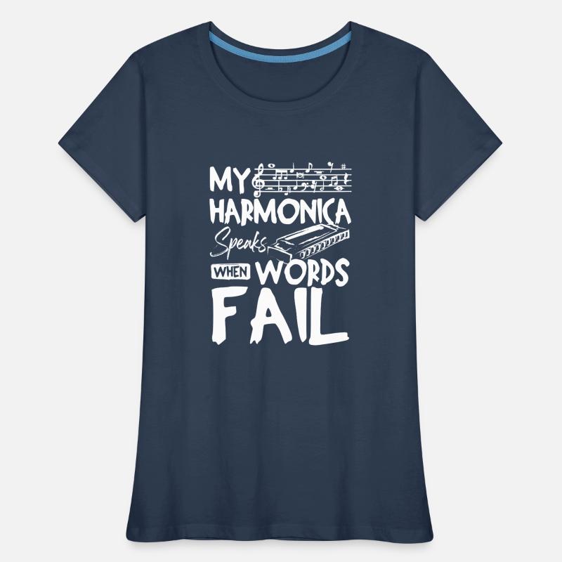 My harmonica speaks when words fail Women's Premium Organic T-Shirt