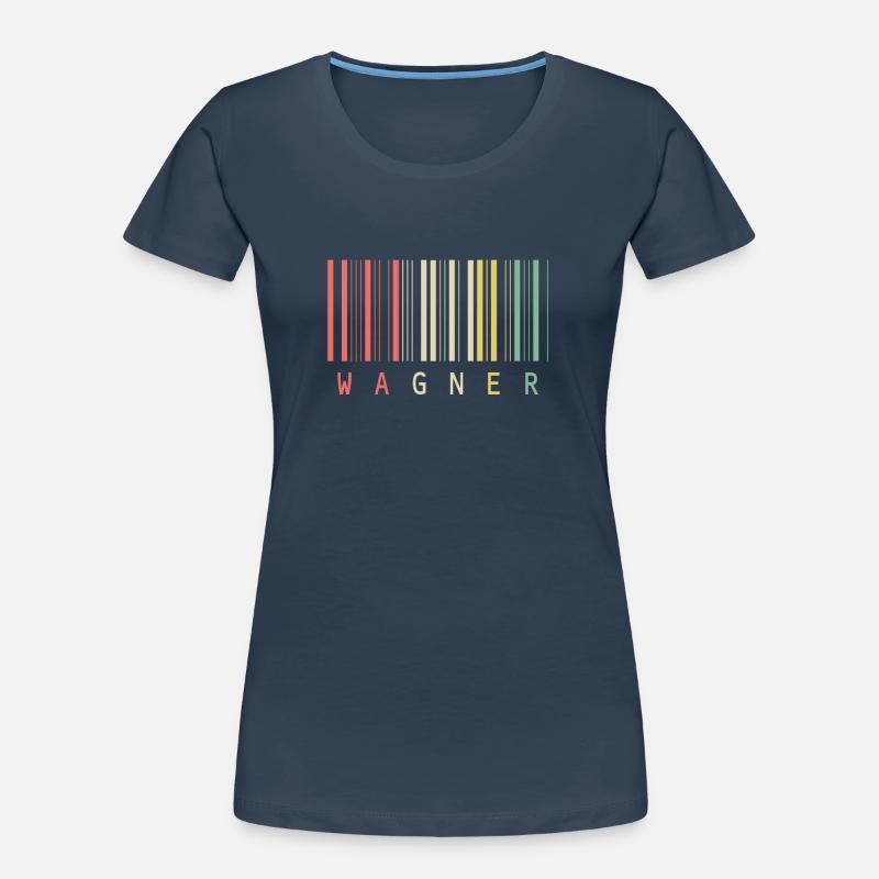 Wagner Unique Barcode Style Name Frauen Premium Bio T-Shirt