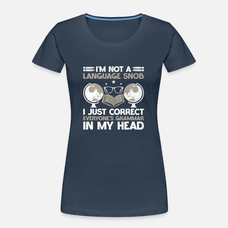 Fremdsprachenlehrer Schule Sprachlehrer Frauen Premium Bio T-Shirt