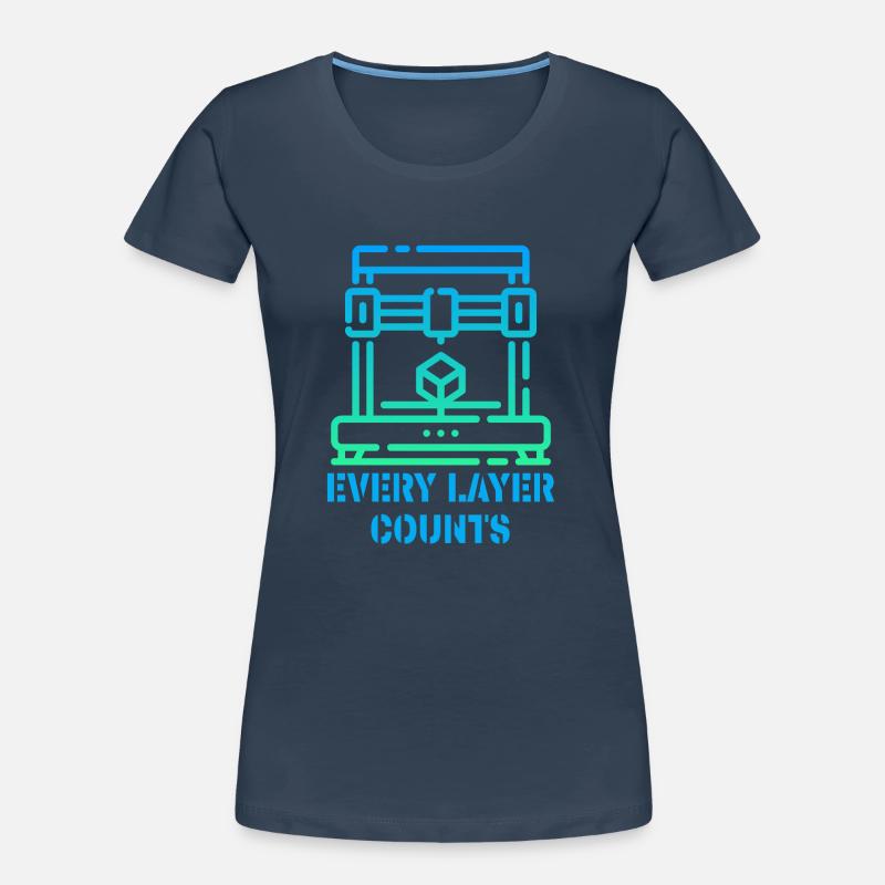 Every Layer Counts 3d Drucker Frauen Premium Bio T-Shirt