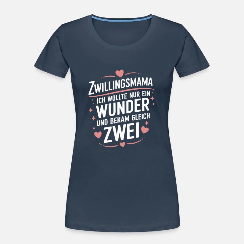 Zwillings Mutter Zwillingsmam Frauen Premium Bio T-Shirt