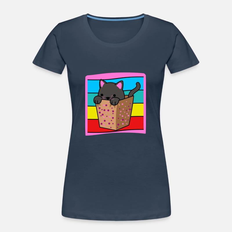 Chat dans une boîte T-shirt bio Premium Femme