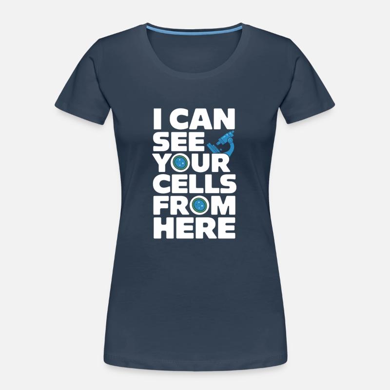 Passionné de microscope Technicien de laboratoire Science T-shirt bio Premium Femme