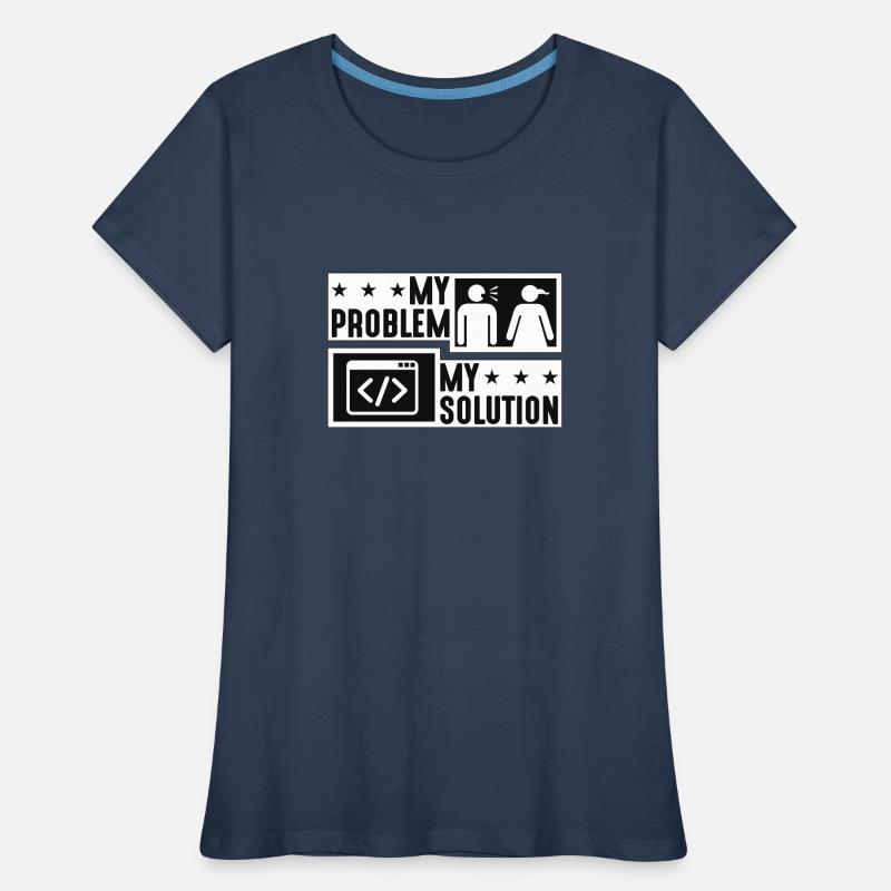 Online Coder My Problem My Solution Pictogram Mom Frauen Premium Bio T-Shirt