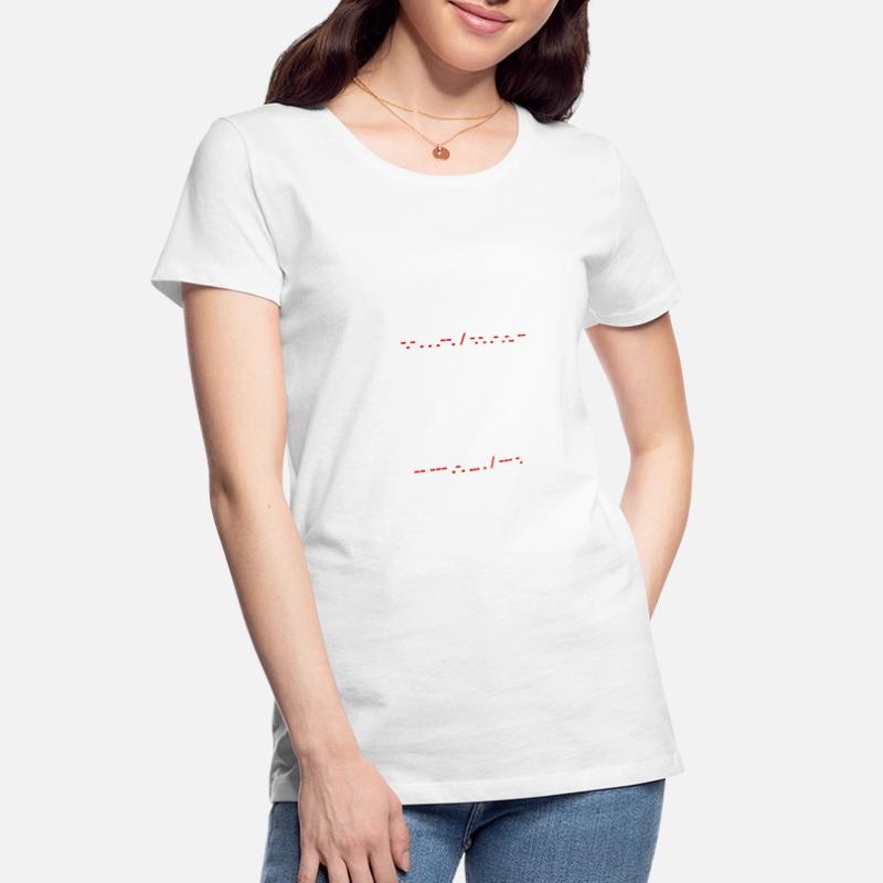Morsecode Morse Code Keep Calm And Morse On T-shirt bio Premium Femme