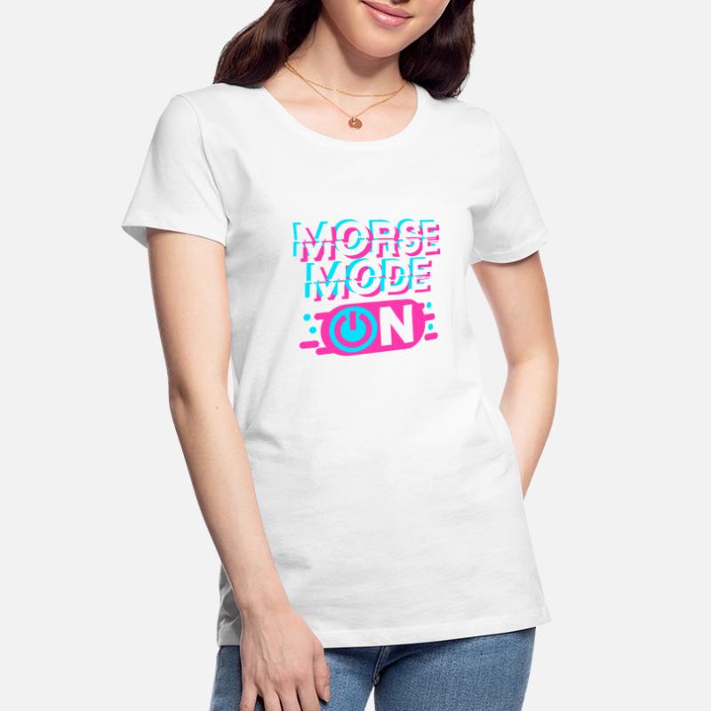 Morsecode, Morse, code Morse activé T-shirt bio Premium Femme
