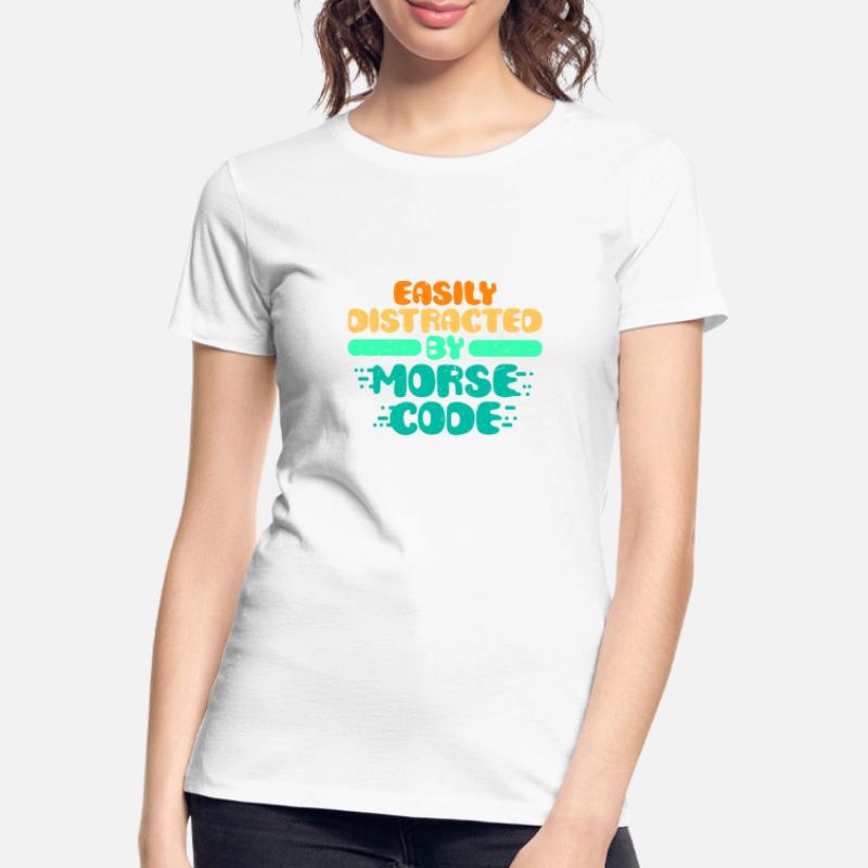 Le code Morse facilement distrait par le code Morse T-shirt bio Premium Femme