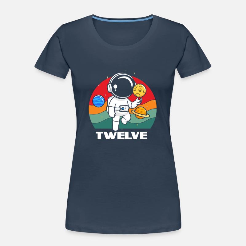 Aventure d’anniversaire de douze ans d’astronaute T-shirt bio Premium Femme