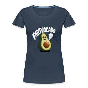 Lustige Avocado Furzen Pupsen Fartvocado - Frauen Premium Bio T-Shirt -  - Vorne - Mia (176cm)