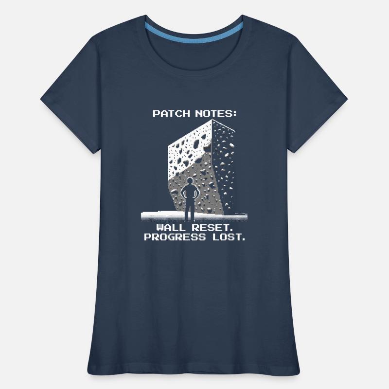 Réinitialisation du mur | Bloc Pixel Art Set T-shirt bio Premium Femme