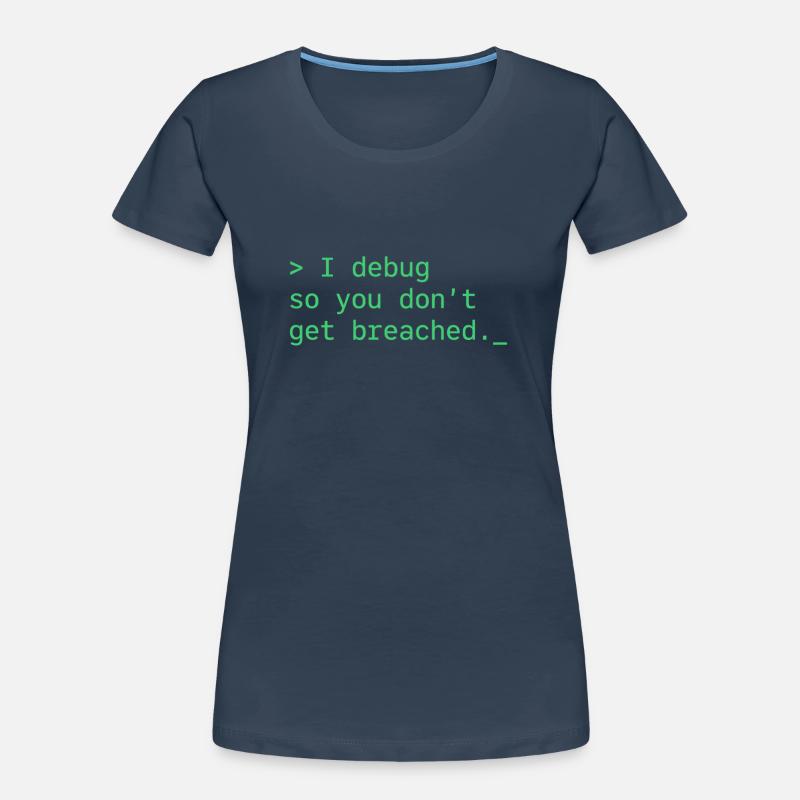 Cybersecurity Info Sec White Hat Hacker Ethical Frauen Premium Bio T-Shirt