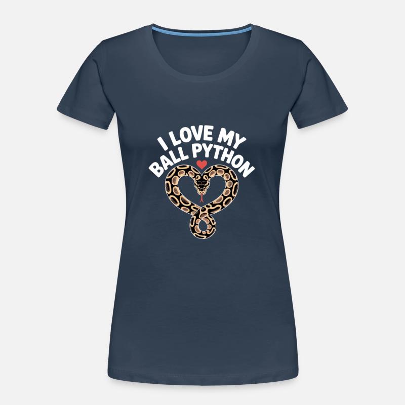 I love my Ball Python! Königspython Frauen Premium Bio T-Shirt