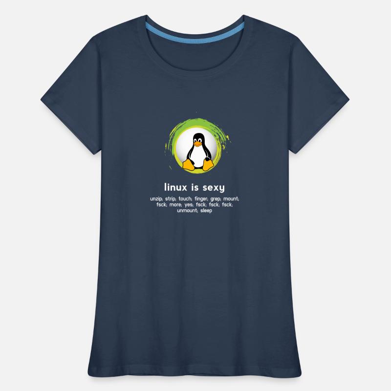 Computer System Penguin Nerd pc inside code admin T-shirt bio Premium Femme