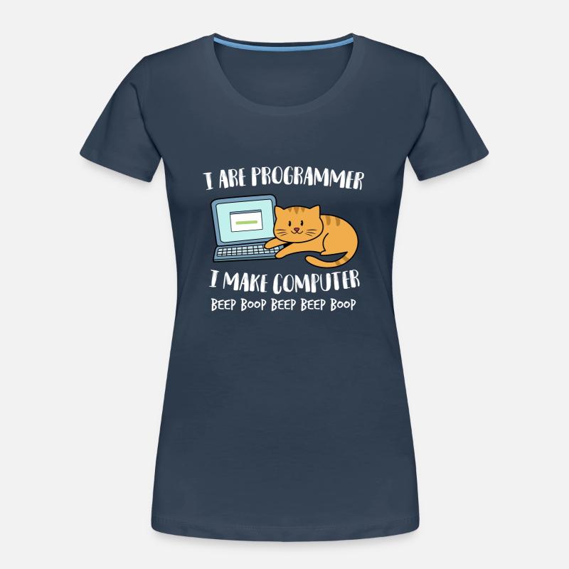 I Are Programmer Computer Lustige Katze Beep Boop Frauen Premium Bio T-Shirt