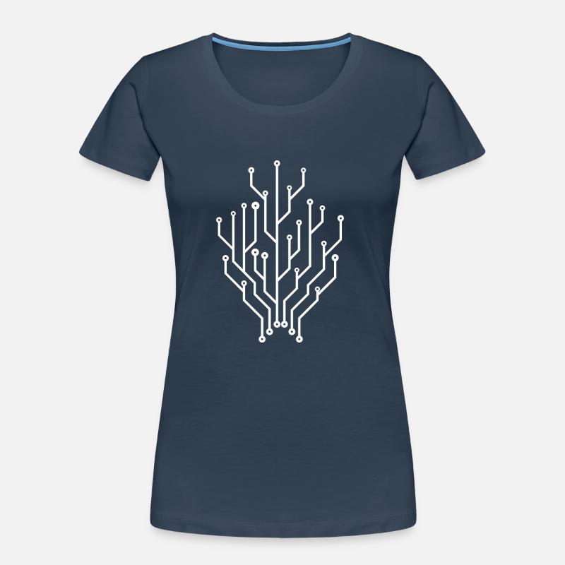 Platine Verbindungen Programmierer Informatik Baum Frauen Premium Bio T-Shirt