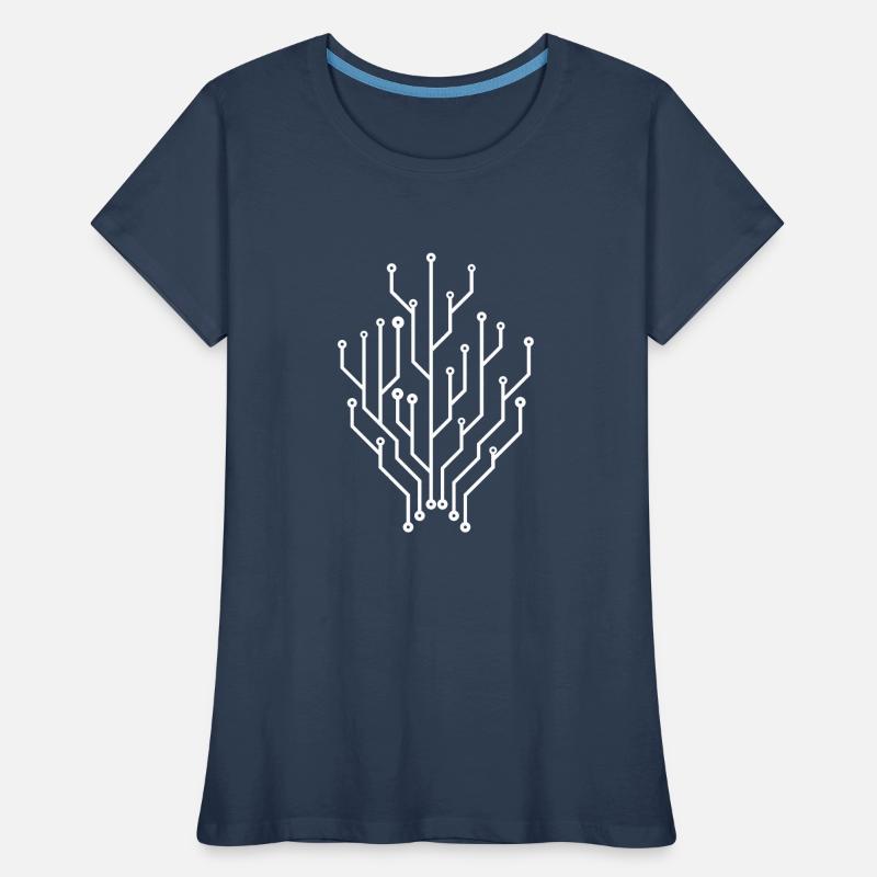 Circuit Board Connectors Programmer Computer Science Tree Women's Premium Organic T-Shirt