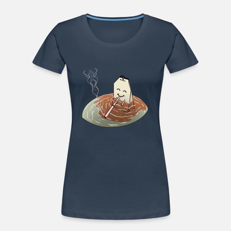 Rauchen Tee Zigarette Joint Kiffen Teebeutel Frauen Premium Bio T-Shirt
