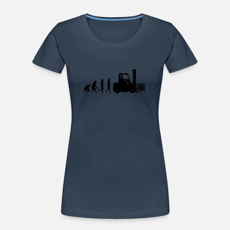 Evolution eines Staplerfahrer Frauen Premium Bio T-Shirt