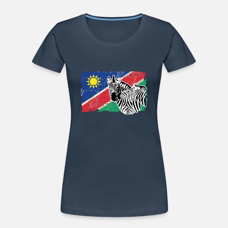Namibia Flag - Zebra Frauen Premium Bio T-Shirt