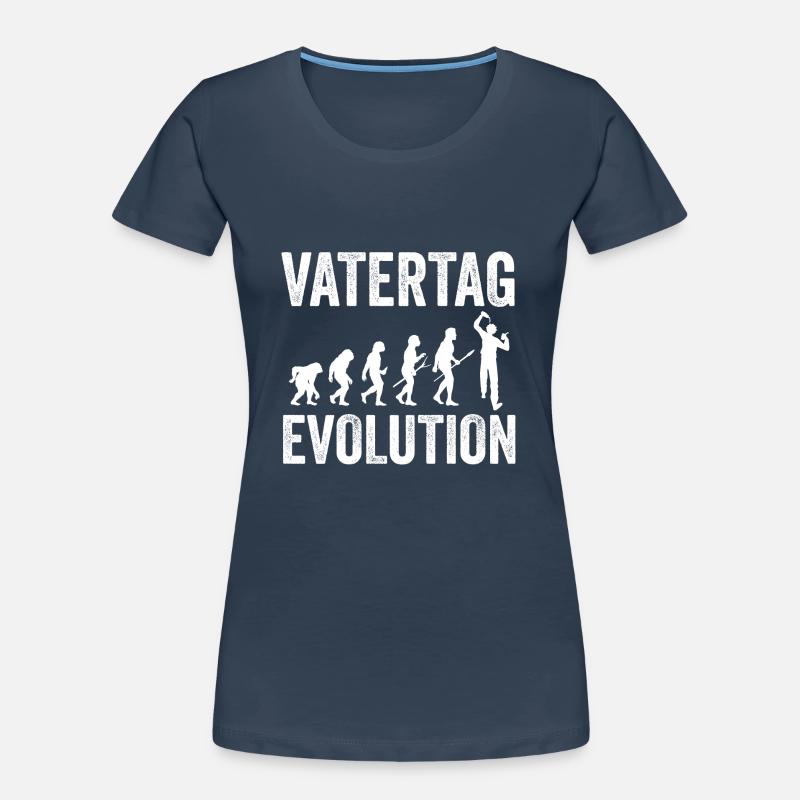Vater Evolution Vatertag Papa Frauen Premium Bio T-Shirt