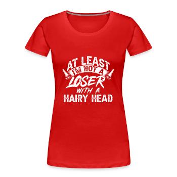 Bald Head Baldness Beard Bald Head - Women's Premium Organic T-Shirt -  - Front - Mia (176cm)