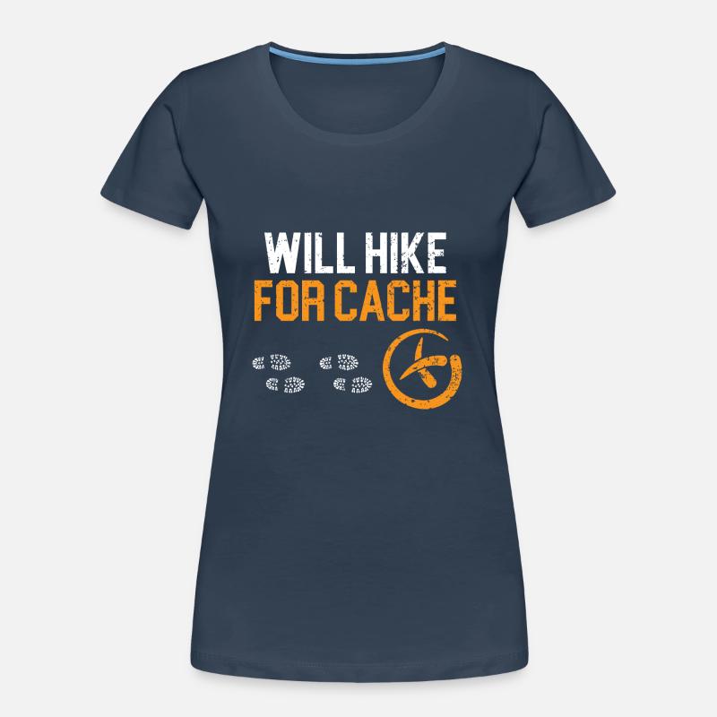 Wanders for cache, map reading, geocaching Women's Premium Organic T-Shirt