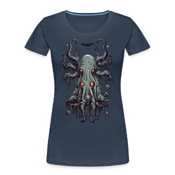 Slimy monster cute creature of the night - Women's Premium Organic T-Shirt -  - Front - Mia (176cm)