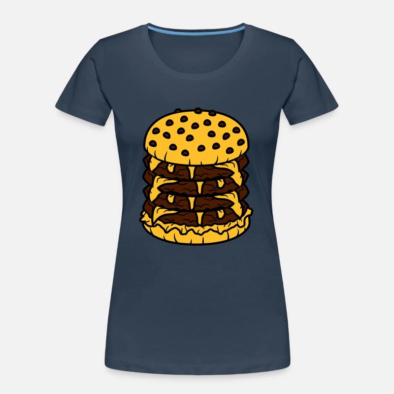 conception haute multiple hamburger cool hamburger T-shirt bio Premium Femme