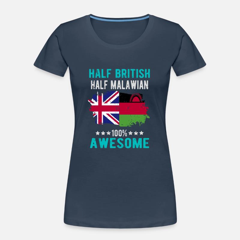 Halb Brite Halb Malawi Frauen Premium Bio T-Shirt