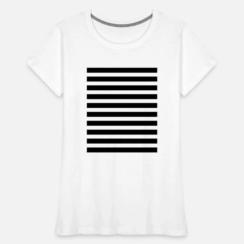 Stripes striped transverse pattern Transverse stripes Women's Premium Organic T-Shirt