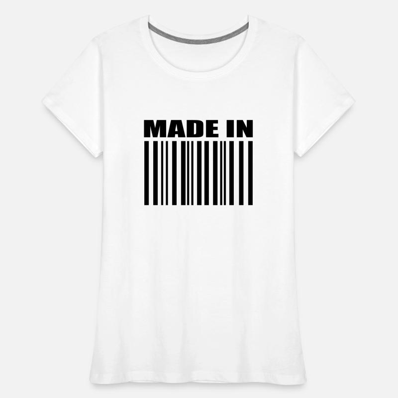 Code-barre T-shirt bio Premium Femme