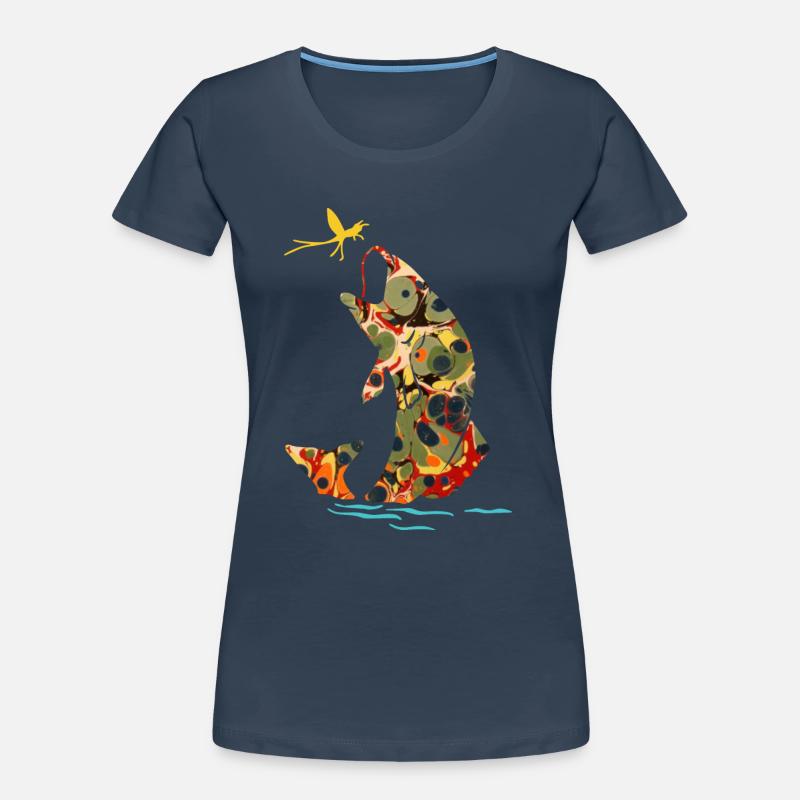 poisson avec libellule e 41 T-shirt bio Premium Femme