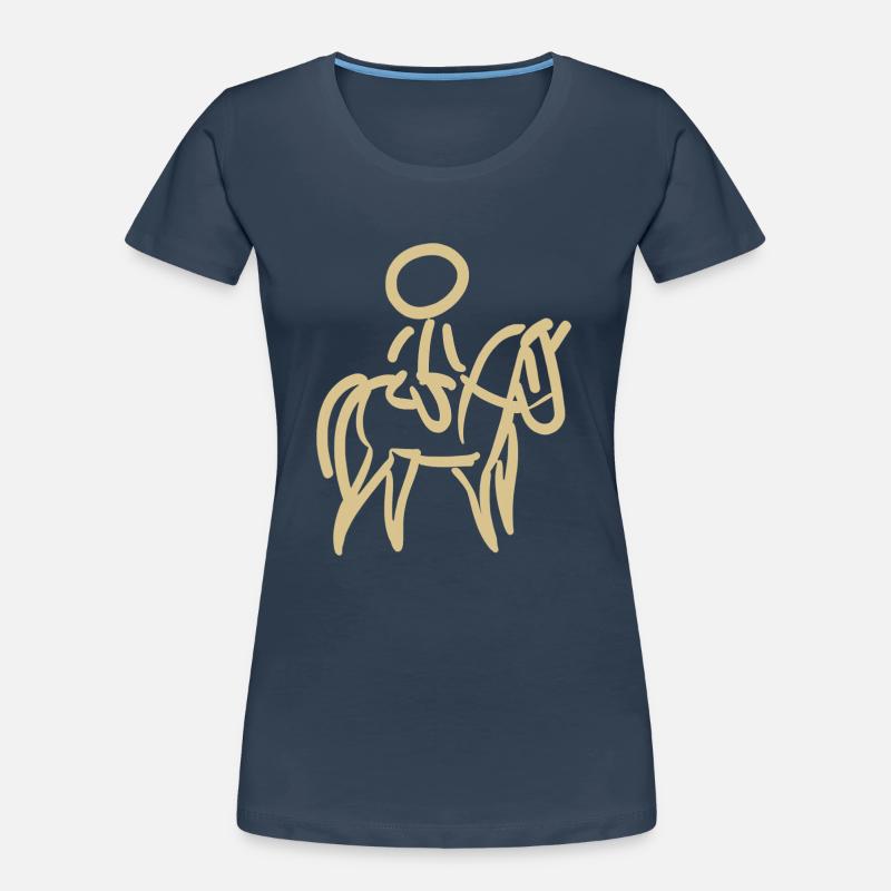 Cavalier sur Cavalier Minimalisme Minimaliste T-shirt bio Premium Femme
