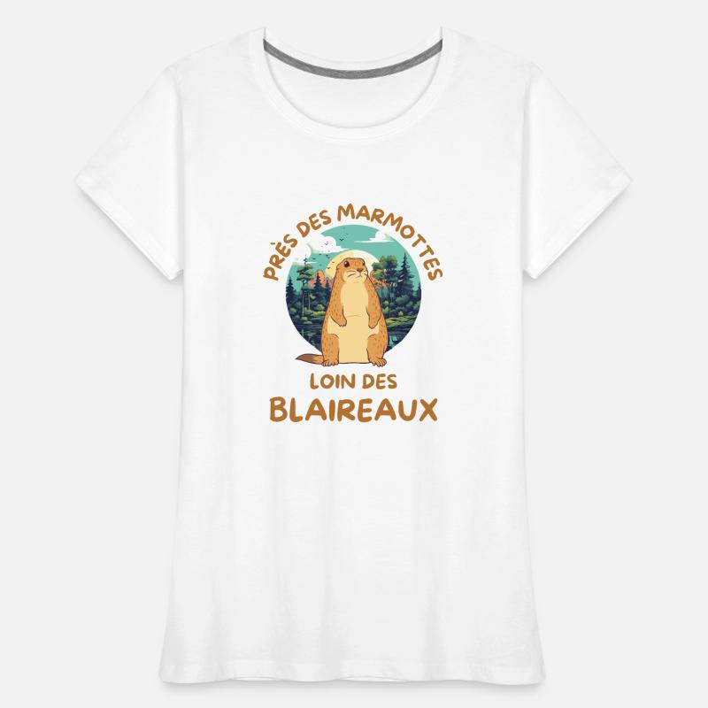 Humour marmotte T-shirt bio Premium Femme