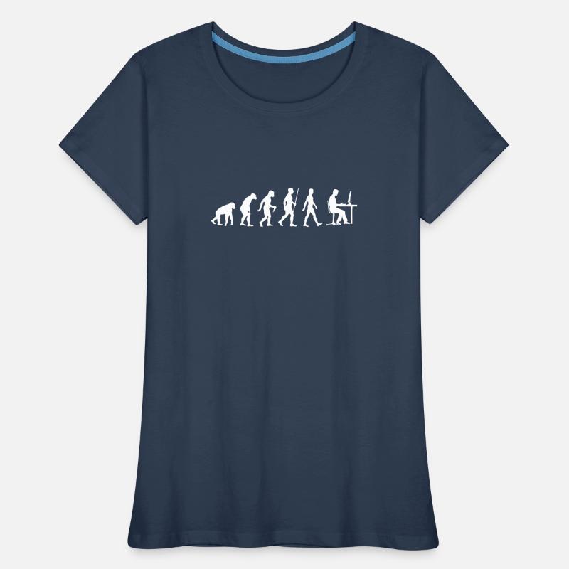 Programmierer Evolution Informatiker Entwickler Frauen Premium Bio T-Shirt