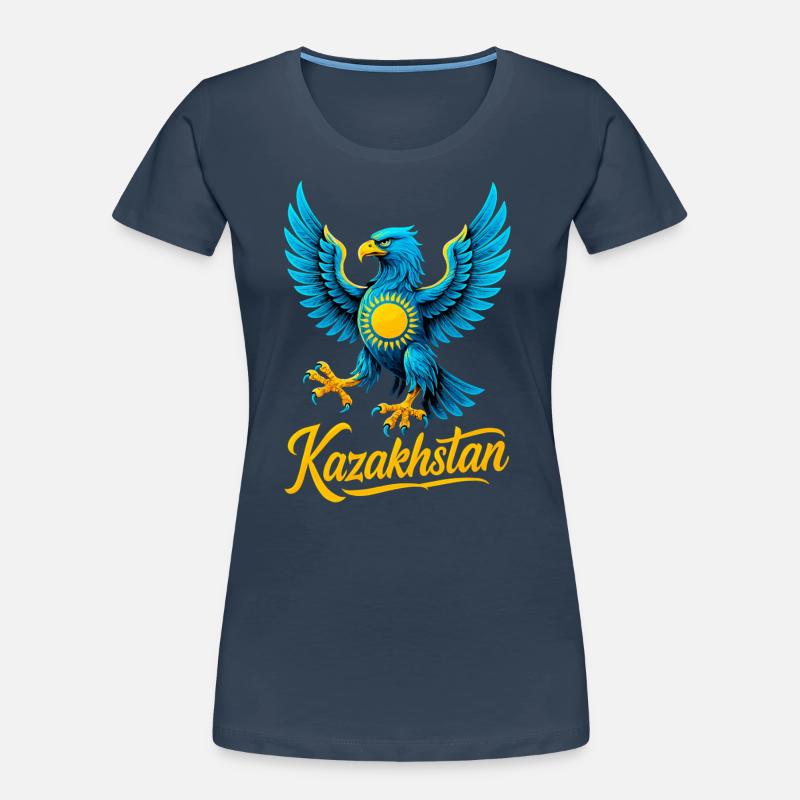 Kazakhstan Eagle Flag Flag Cool Gift Women's Premium Organic T-Shirt