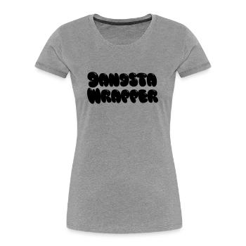 Emballage Love Gangsta - T-shirt bio Premium Femme -  - Devant - Mia (176cm)