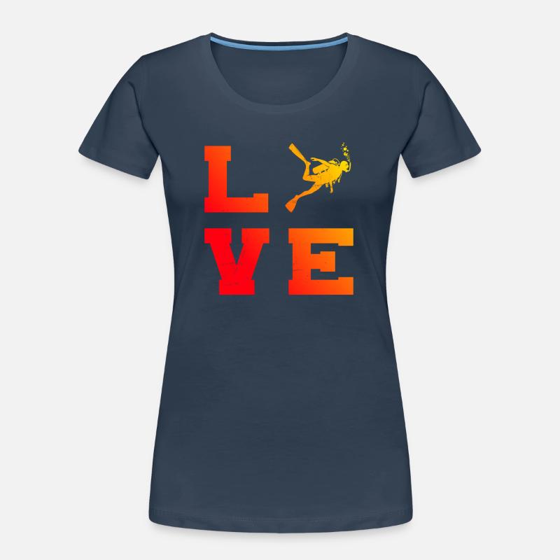 Plongeuse Femmes Plongeuse Plongée Libre Plongée Plongée Plongée Plongée T-shirt bio Premium Femme