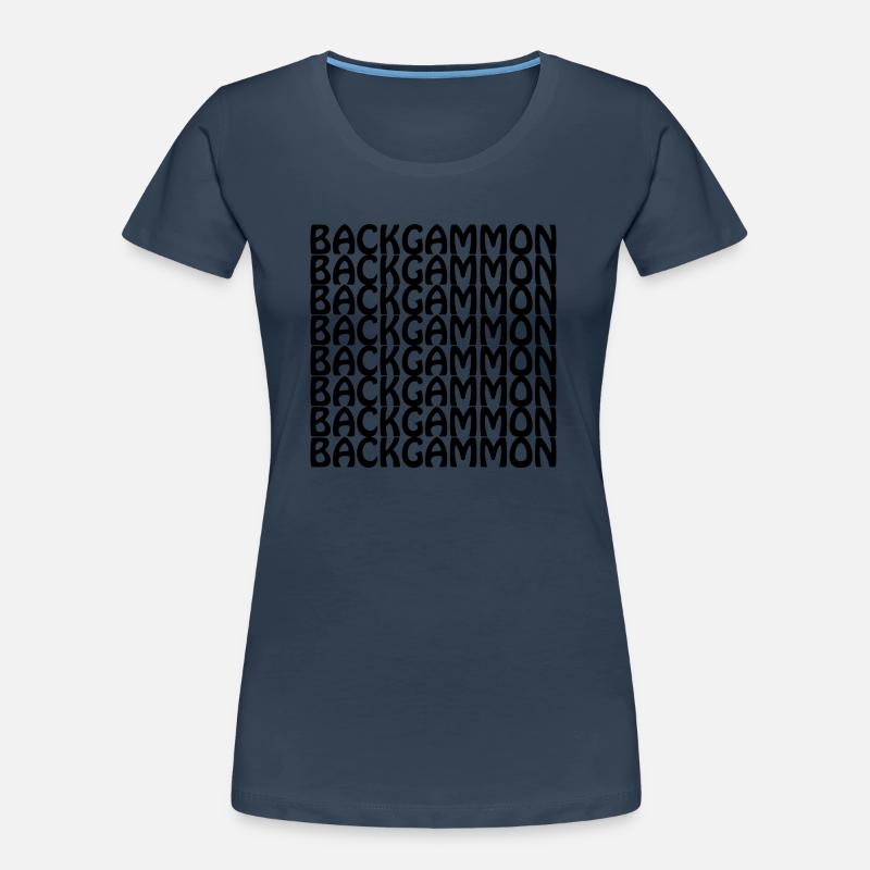 boardgame chess backgammon game night Frauen Premium Bio T-Shirt