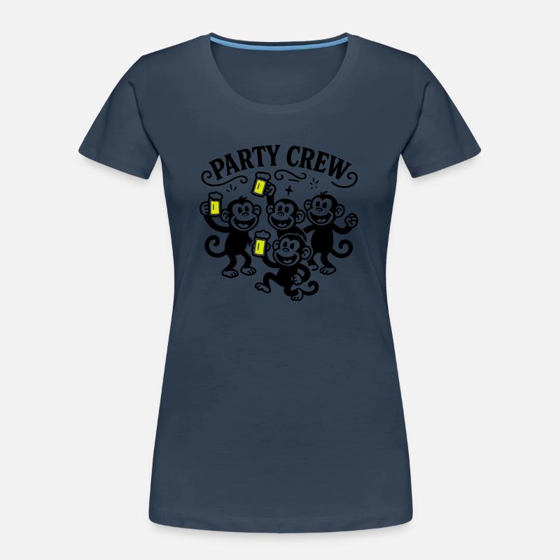 Party Crew Affe Bier Frauen Premium Bio T-Shirt
