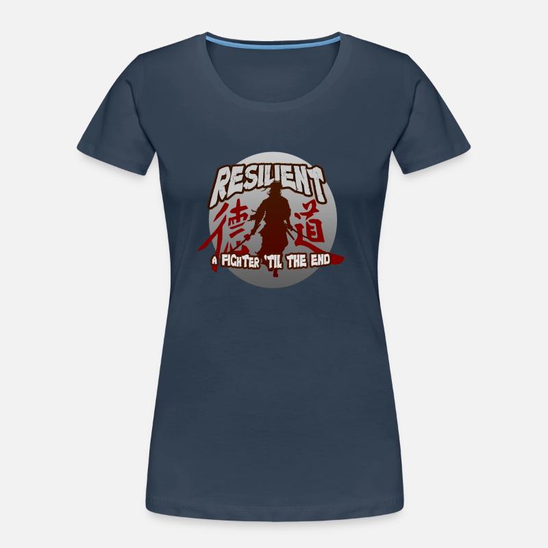 Resilient - Samurai Warrior Theme Women's Premium Organic T-Shirt