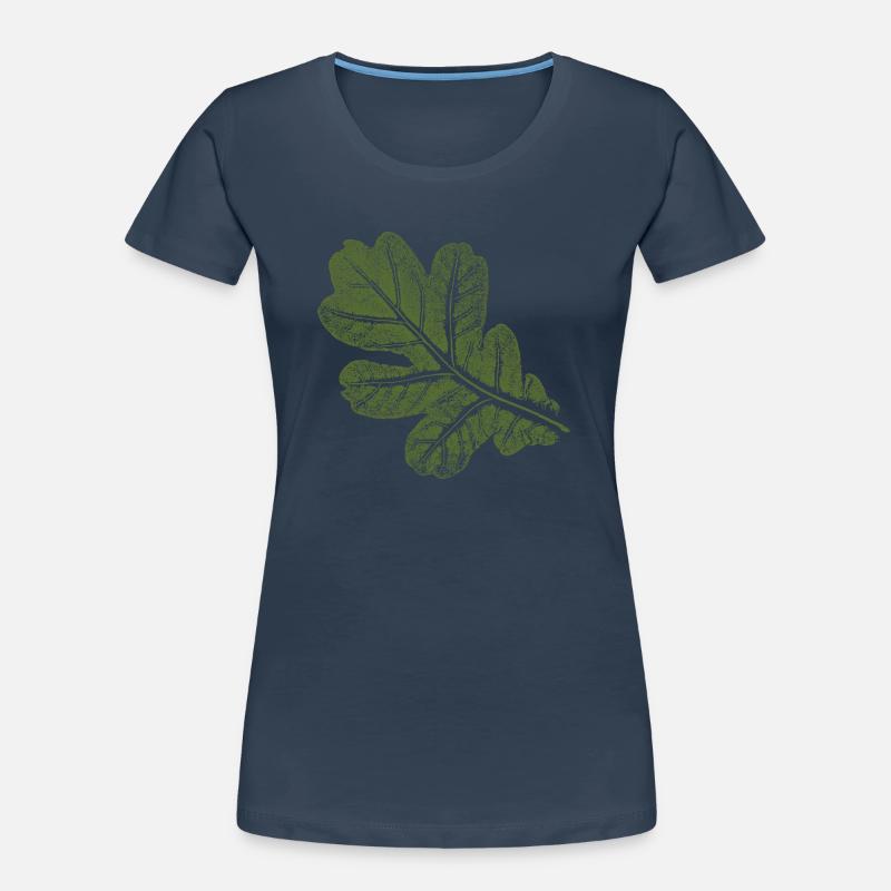 Eichenblatt - Blatt/ Eiche Khaki Frauen Premium Bio T-Shirt