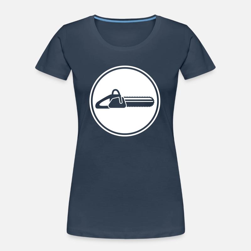 Icône d’icône de tronçonneuse T-shirt bio Premium Femme