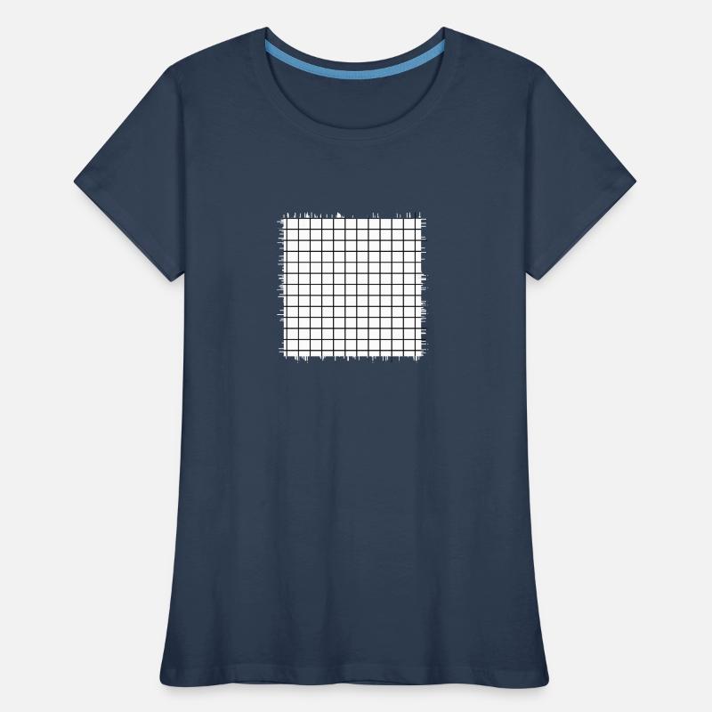 square shape crossed checkered pattern paper Women's Premium Organic T-Shirt